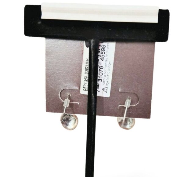 Sleek Karma Bella Dangling Disc 3/4" Charm Silver Tone Drop Earrings JW1527 - Picture 3 of 5